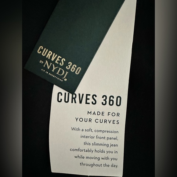 Perfect & Stylish NYDJ Curves 360 Jeans! New/Never Worn. Size 12. Black. - Picture 3 of 6